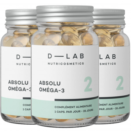 D-LAB NUTRICOSMETICS Absolu Omégas 3 - 3 mois
