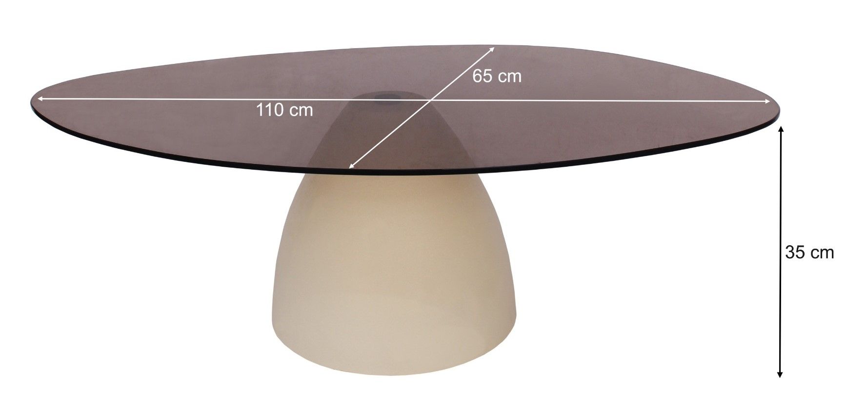 Salontafel  Mylon B110 x D65 x H35 cm
