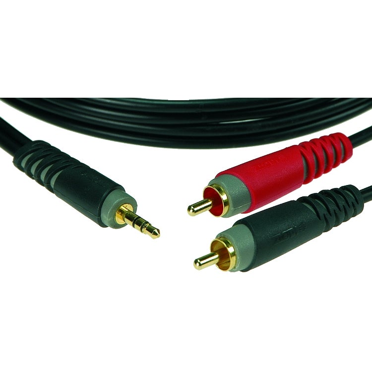 Klotz AY7-0100 2x cinch 2p - 1x mini-jack 3p verloopkabel 1m