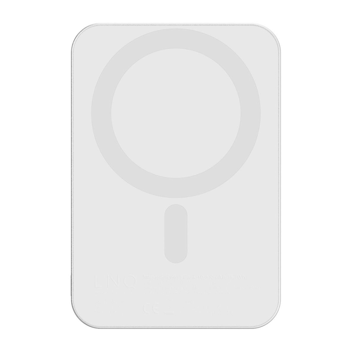 (20W) 10000mAh Magnetische MagSafe Powerbank USB C Ladegerät Qi2 Wireless Charger Power Delivery aus Recycelten Materialien (LQWP102) - Silber