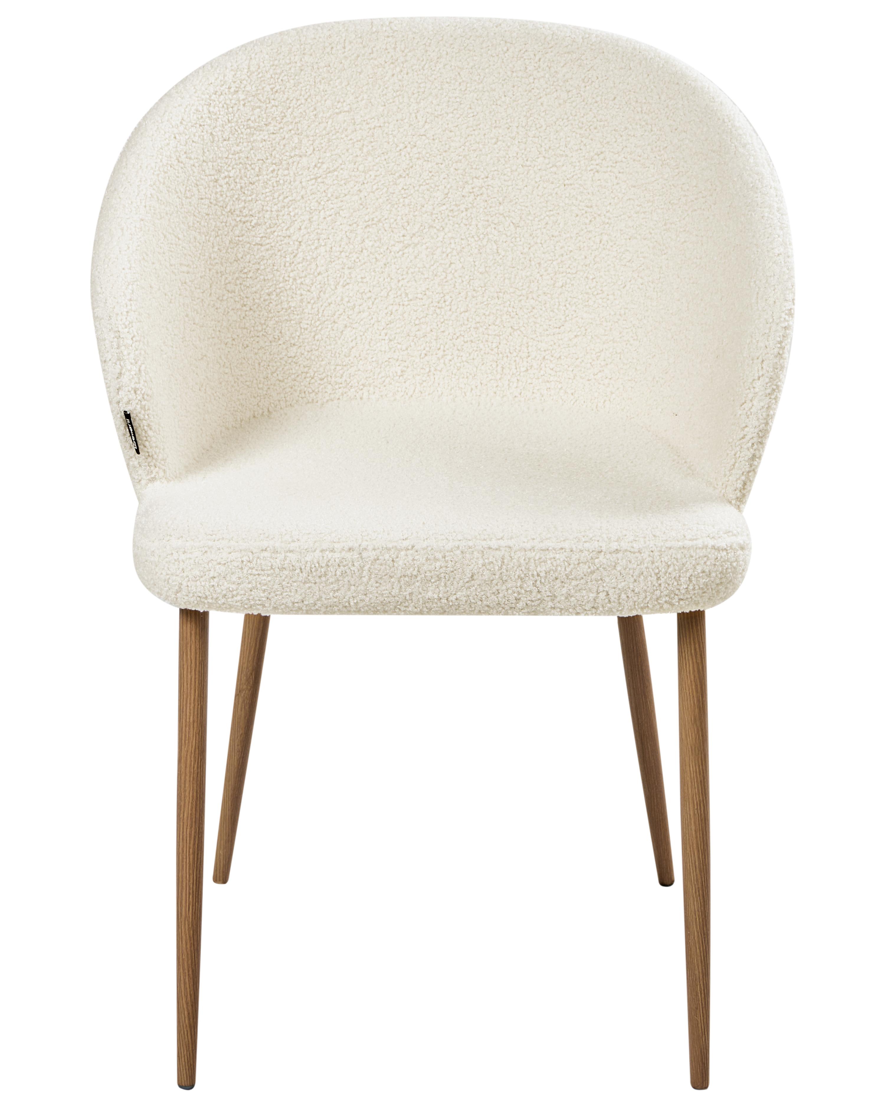 Set van 2 eetkamerstoelen MASON Bouclé Gebroken wit/lichtbruin