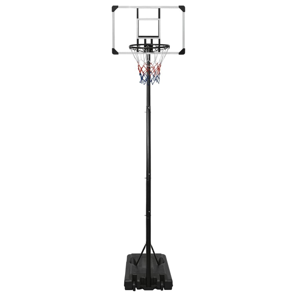 vidaXL Basketbalstandaard met transparant achterbord, 280-350 cm,