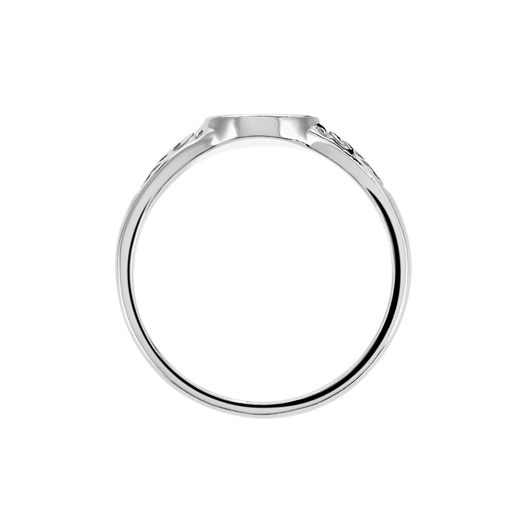 Chevalière Giacoma Argent Blanc