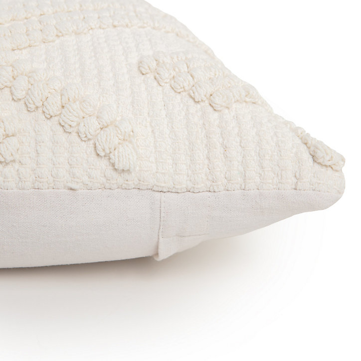 Coussin Norma losange blanc L.40 x l.40 cm