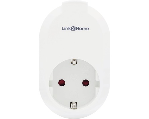 Link2Home WiFi stopcontact en tijdschakelaar, wit, spraakbediening met Amazon Alexa + Google Assistant