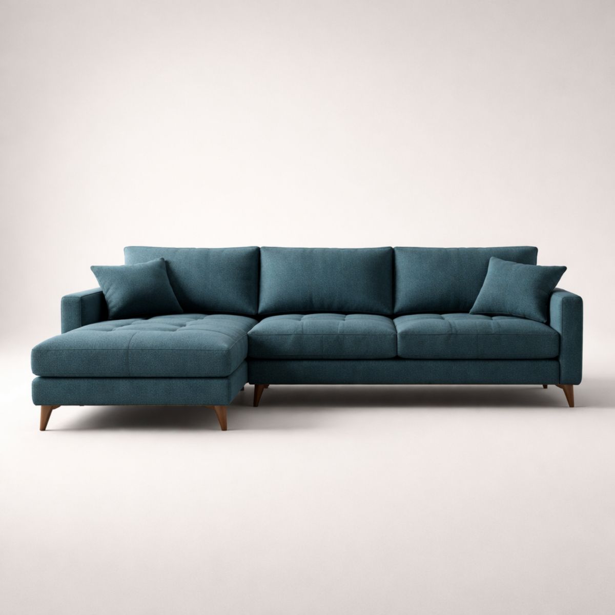 Ecksofa Stoff Dunkelblau L-Form 280x160x85cm