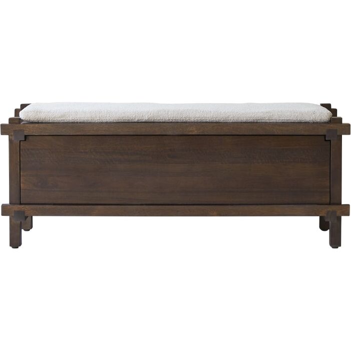 Bout de lit en manguier massif Arko H 48 x L 120 x P 40 cm