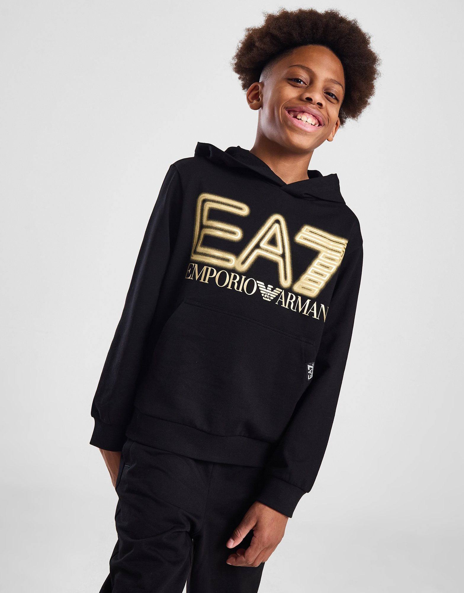 Emporio Armani EA7 Sweat à Capuche Gold Logo Junior