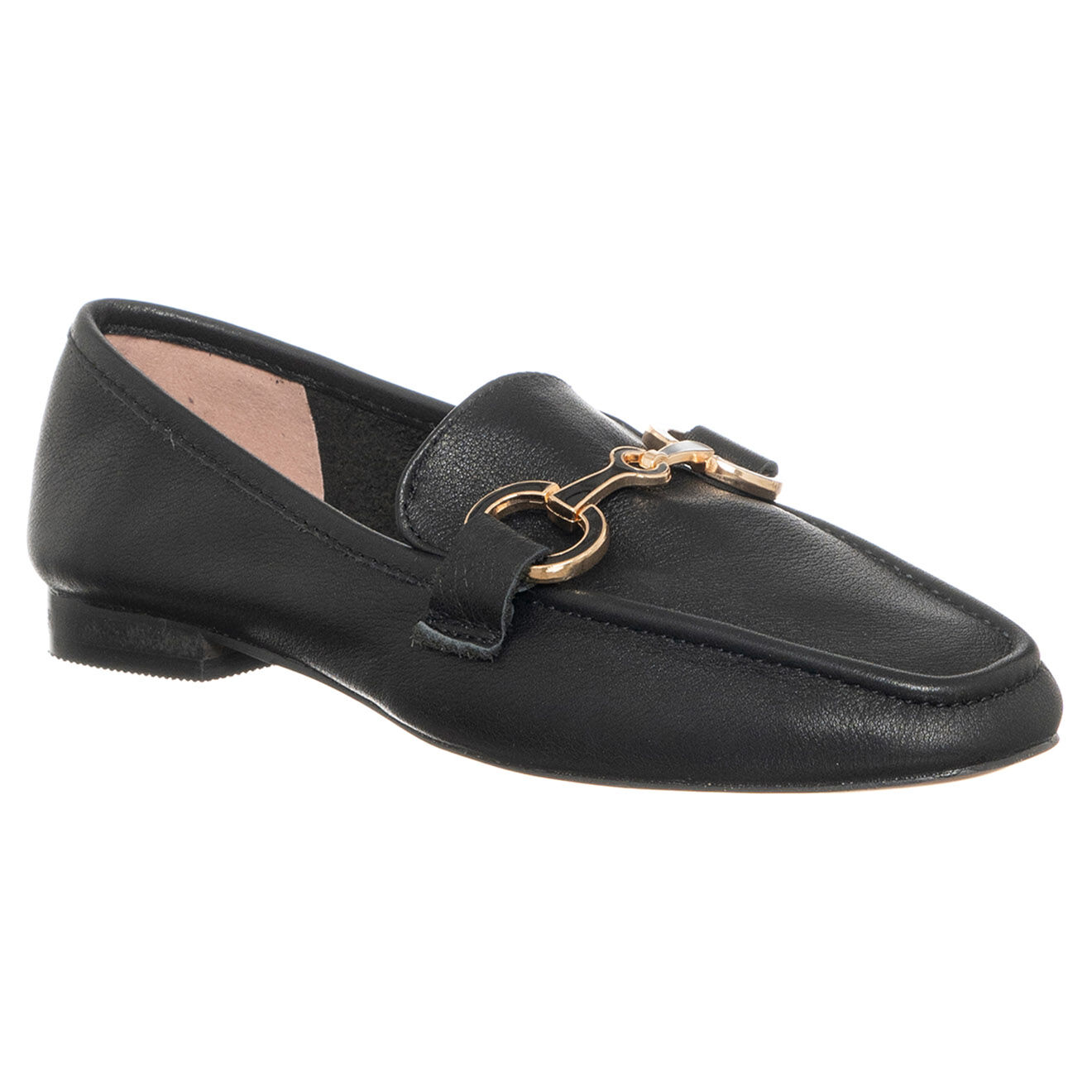 Loretta by Loretta Mocassins en Cuir Bérénice  noirs