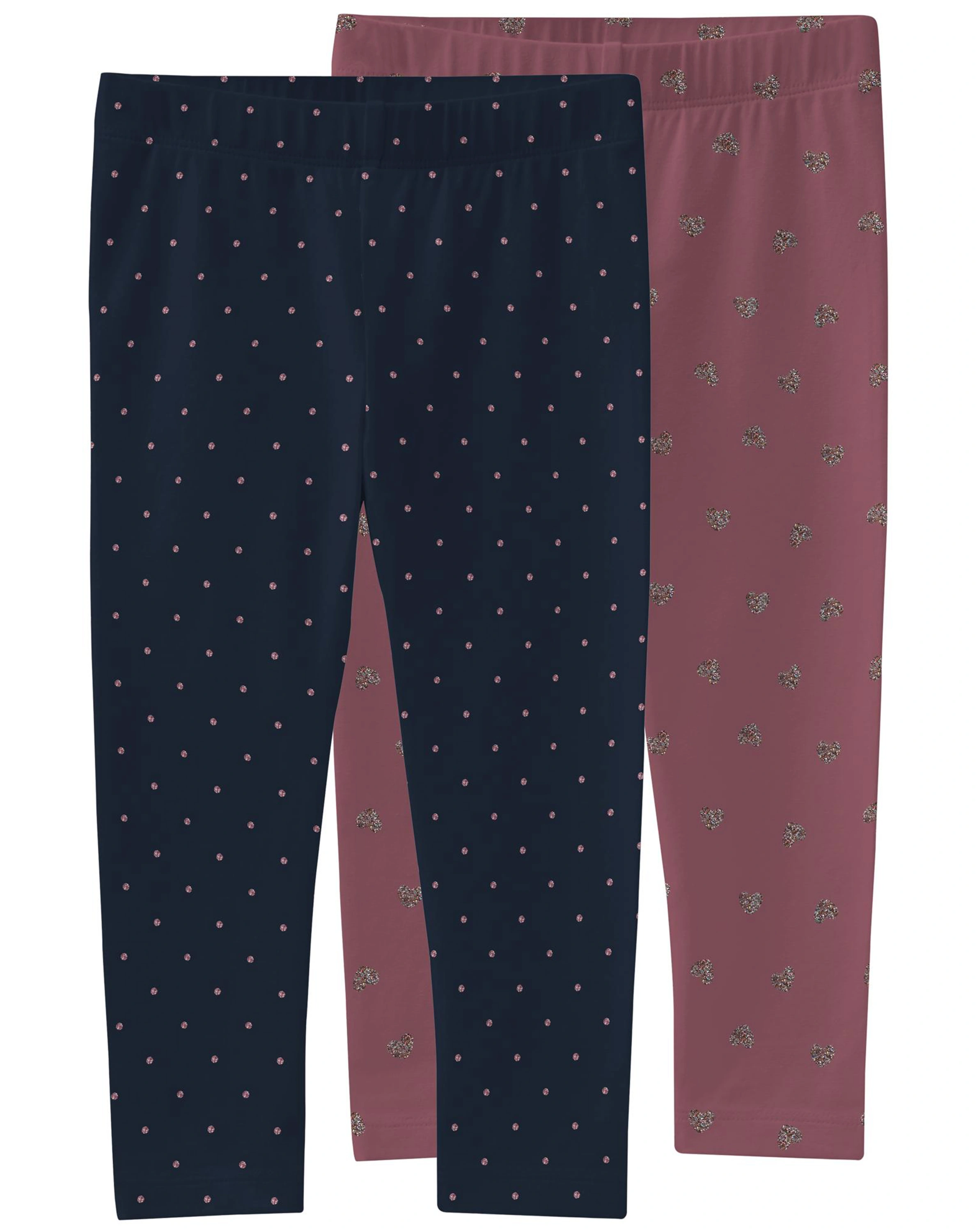 Leggings NMFVIVIAN GLITTER 2er Pack in dark sapphire