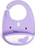 Zoo Fold Go Bavoir En Silicone - Narval - Violet