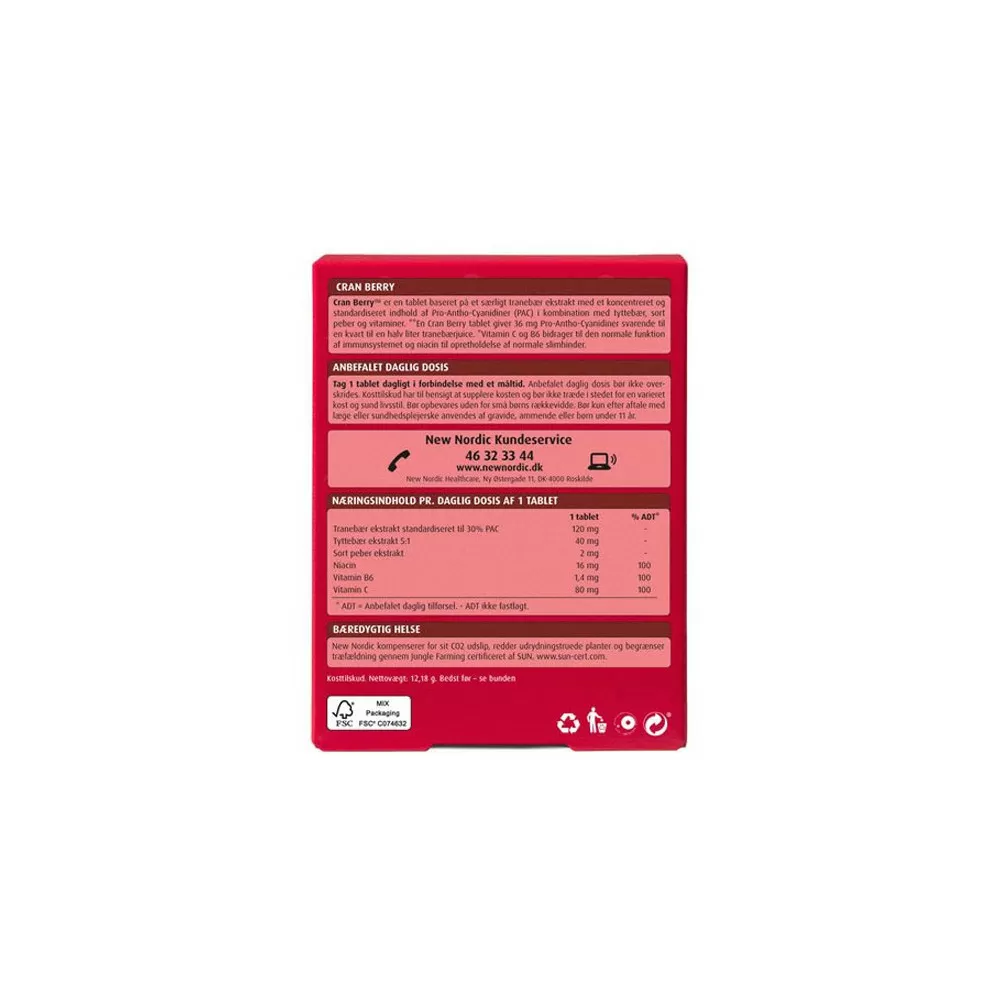 New Nordic Cran Berry - 30 stk.