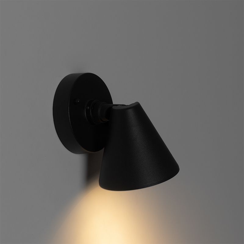 Moderne buiten wandlamp zwart IP44 verstelbaar - Ciara