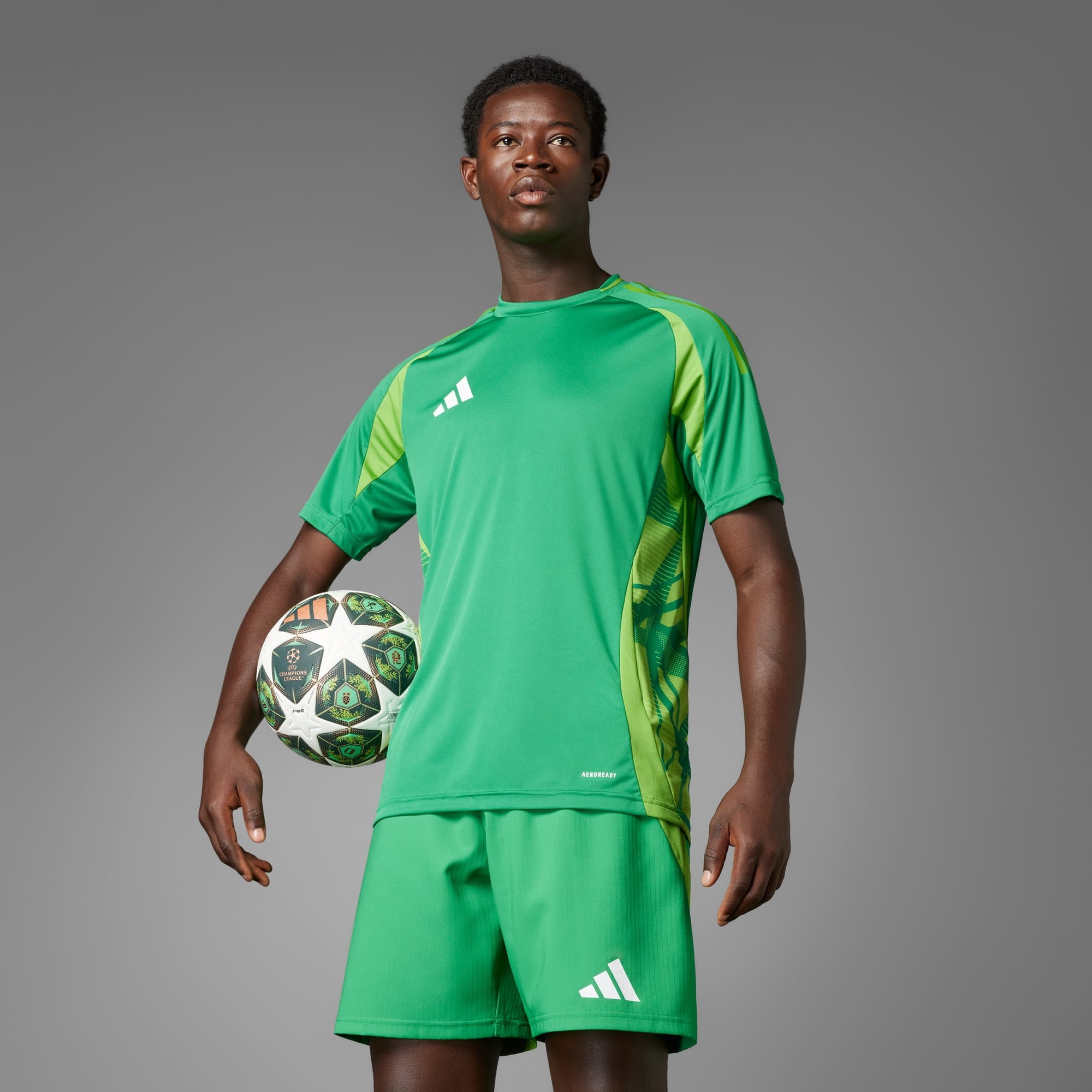 UCL Pro 24/25 Knockout Phase Ball White/Shadow Green/Solar Slime