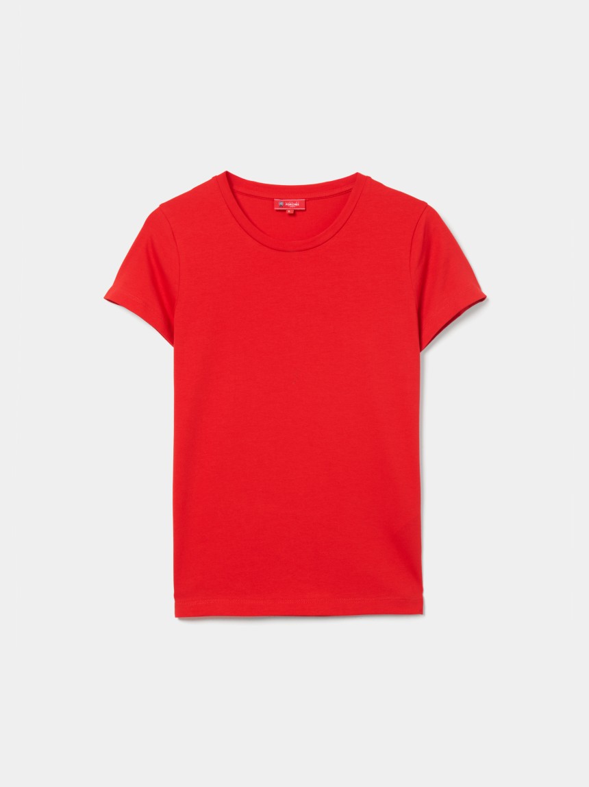 T-shirt básica de algodão