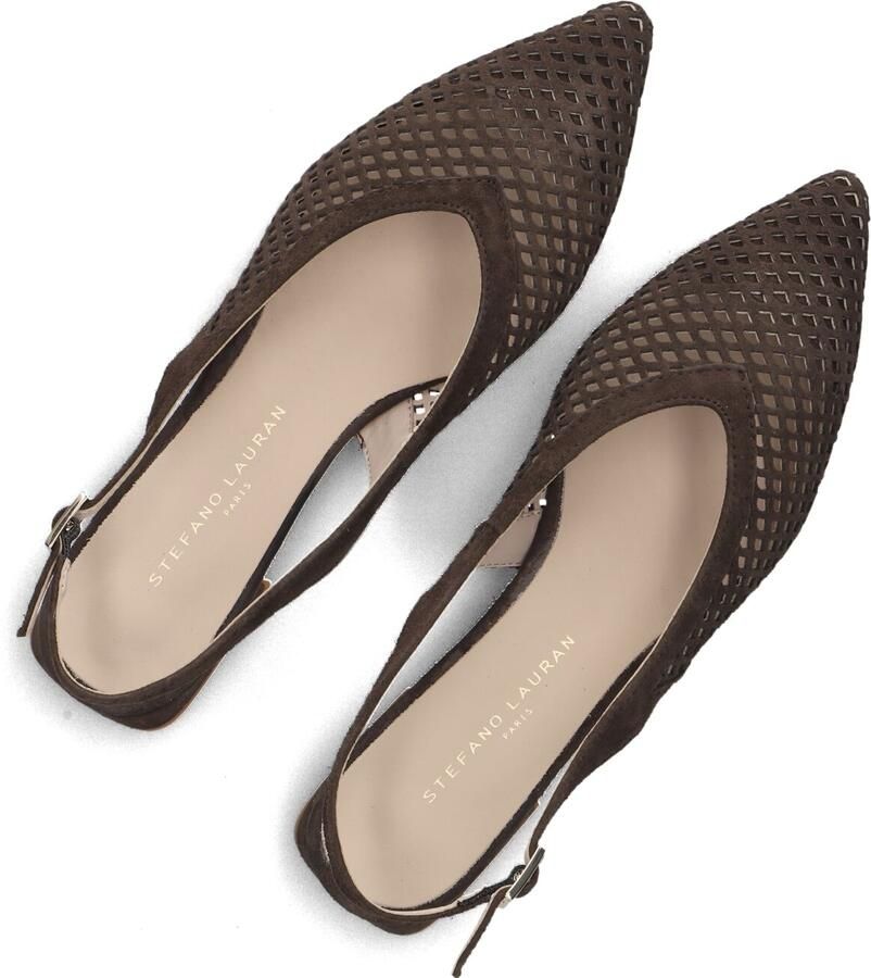 STEFANO LAURAN Slingbacks Dames Genny Maat: 40 Materiaal: Suède Kleur: Bruin