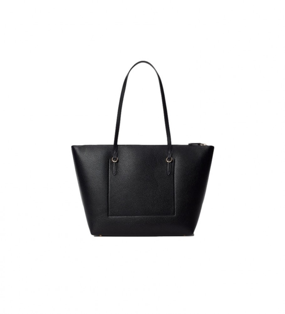 Bolsa Ralph Lauren Keaton 31 Tote Média preta - 28,6 x 45,7 x 14 cm -