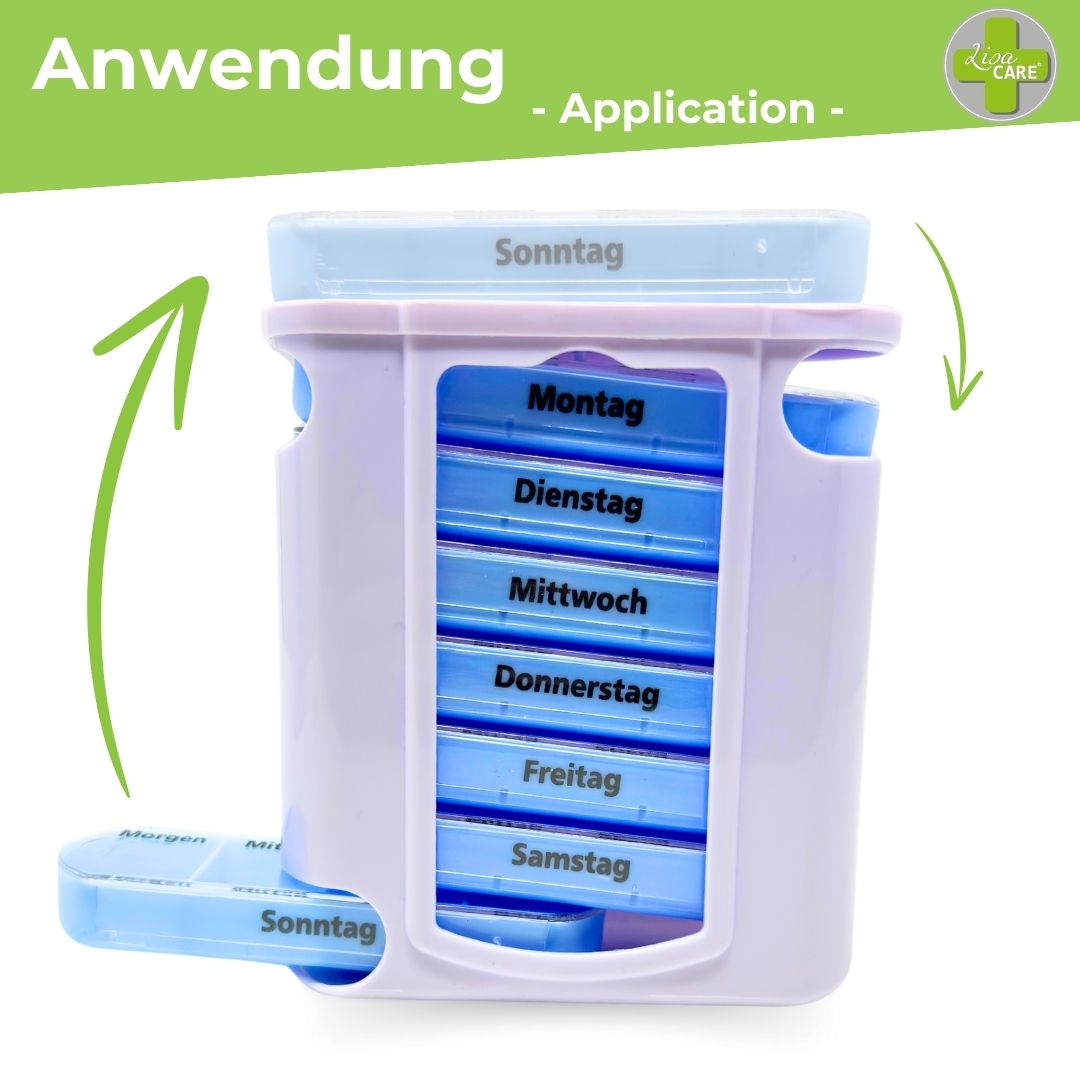 LisaCare Tablettenbox - 7-Tage Medikamentendosierer