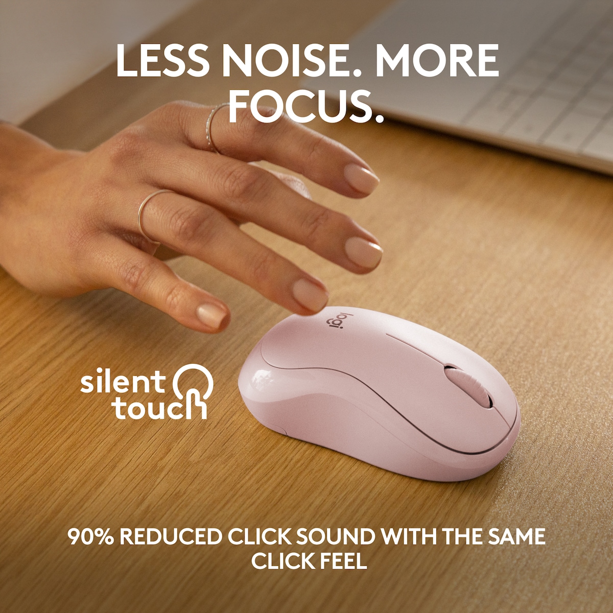 Logitech M240 Silent Bluetooth trådløs datamus (rose)
