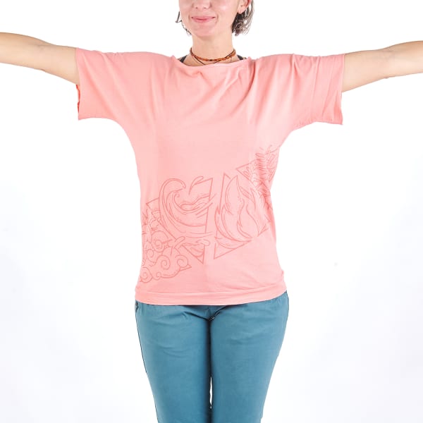 T-shirt escalade NOGRAD 4 ELEMENTS FRAMBOISE