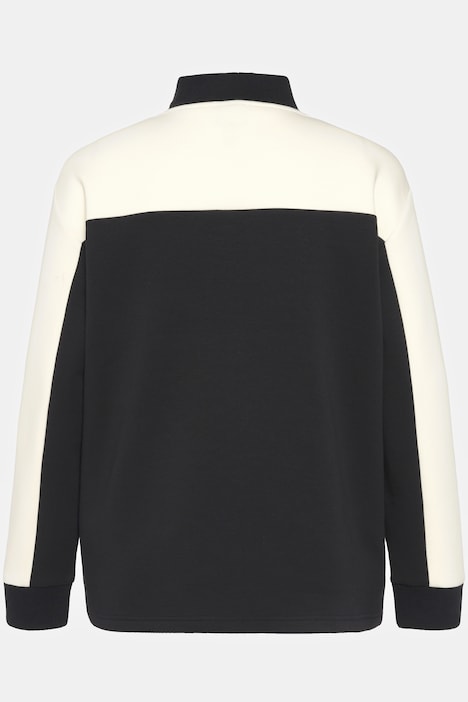 Sweatshirt, Stehkragen, Zipper, Langarm