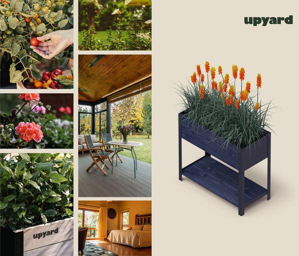 Upyard Holz-Pflanzkasten ModernBox mit Ablage,