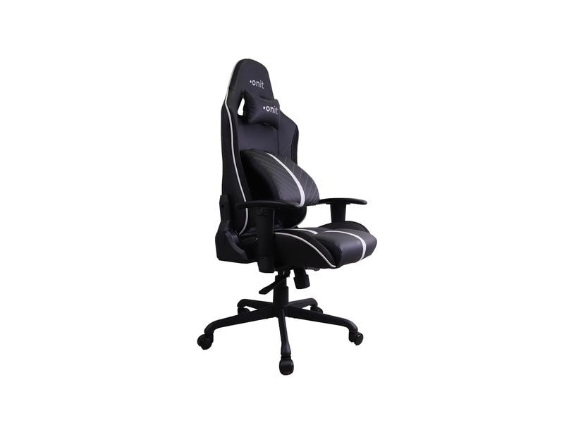 onit Gaming-Stuhl Pro Schwarz/Grau Ergonomischer Stuhl für lange Gaming-Sessions und Arbeitstage