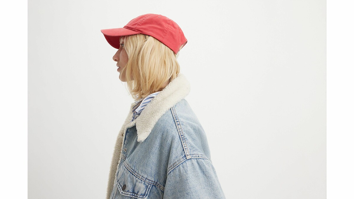Cardigã Levi's anos 90 com forro de sherpa, modelo trucker.