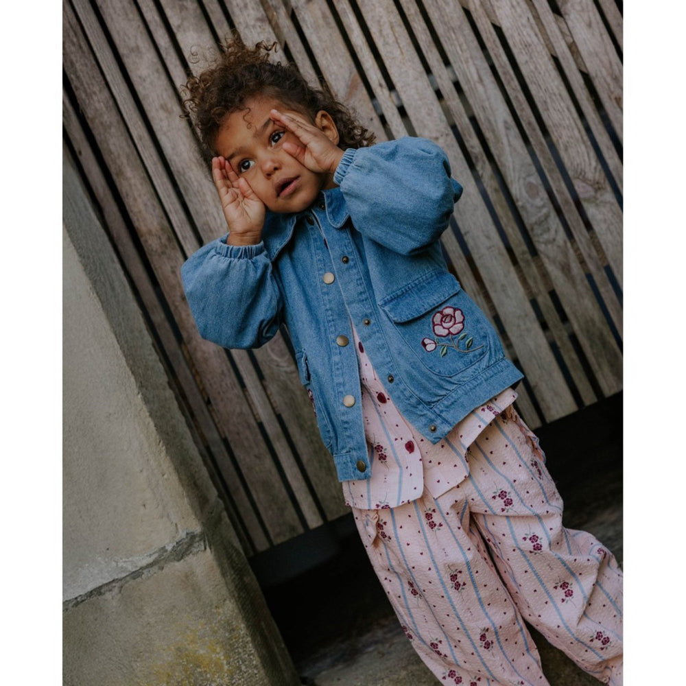 Køb Fliink Medium Denim Blue Don Rose Bomberjacket