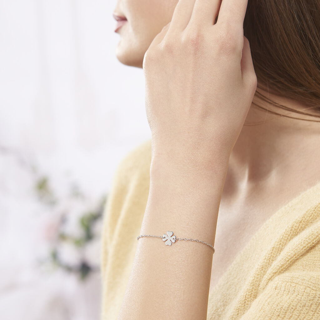 Bracelet Naomie Argent Blanc
