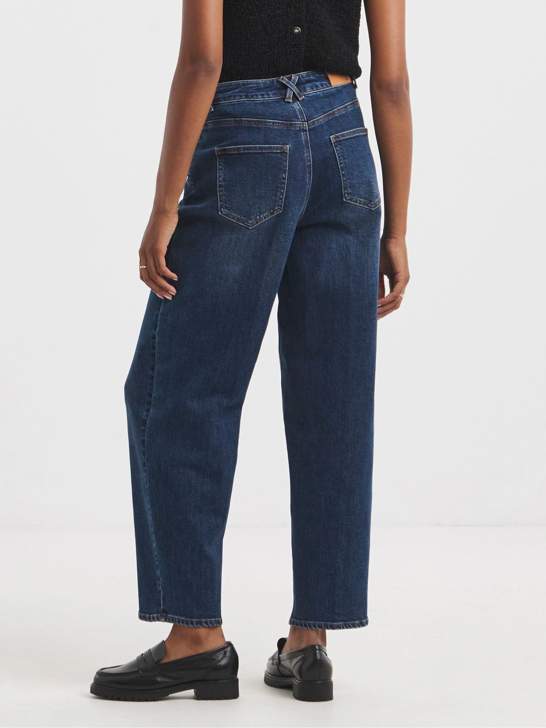Blauw - Simply Be Smart Tapered Barrel Jeans