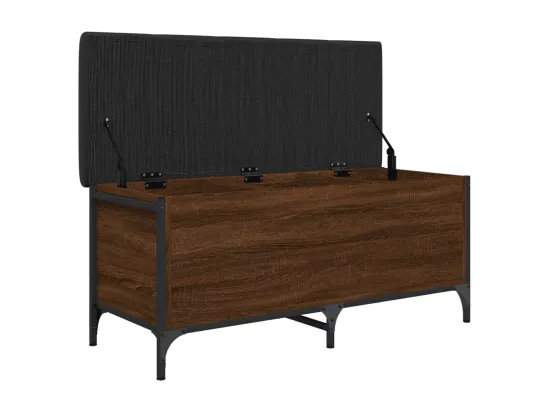 Banc de rangement chêne marron 102x42x45 cm bois d'ingénierie