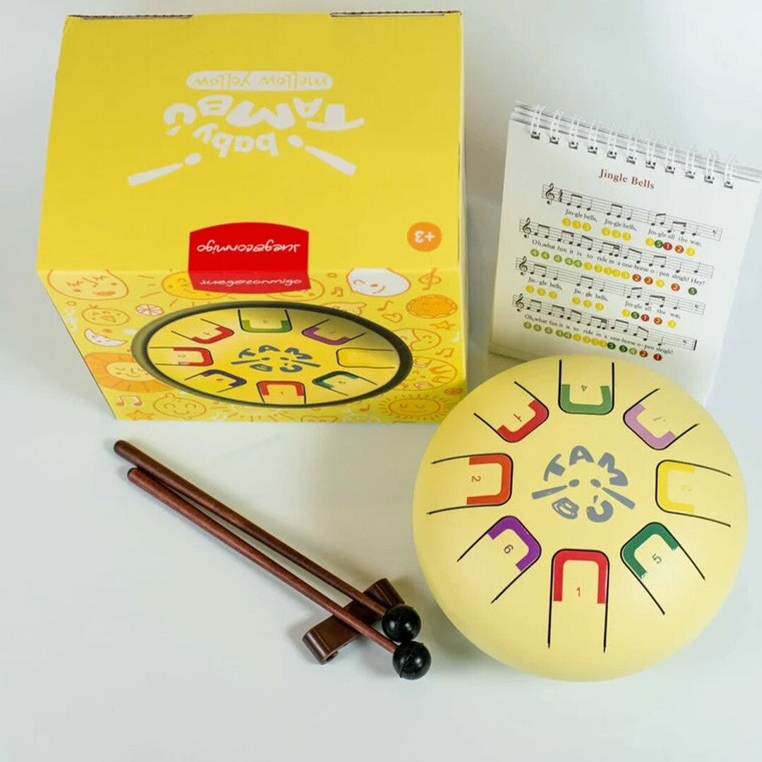 Tambu tongtrommel - mellow yellow - Ø15 cm