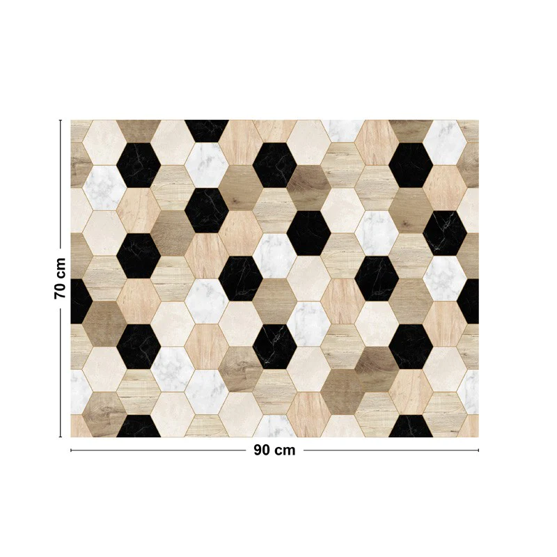 Crédence cuisine Fond de hotte ALU : L 90cm x H 70cm - MIX & BLACK 99d