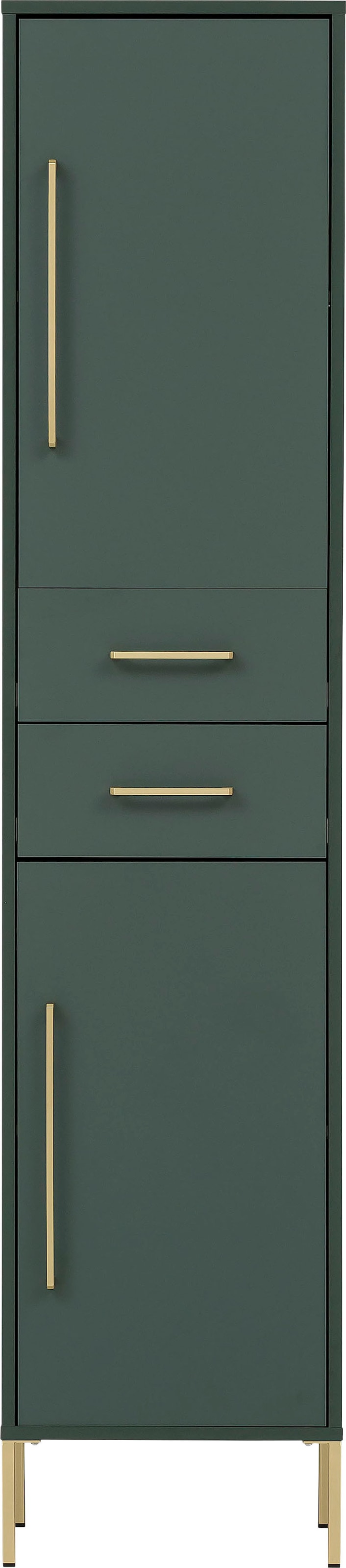 welltime Hochschrank »Kent mit goldfarbenen Griffen« Breite 40,5 cm, made in Germany