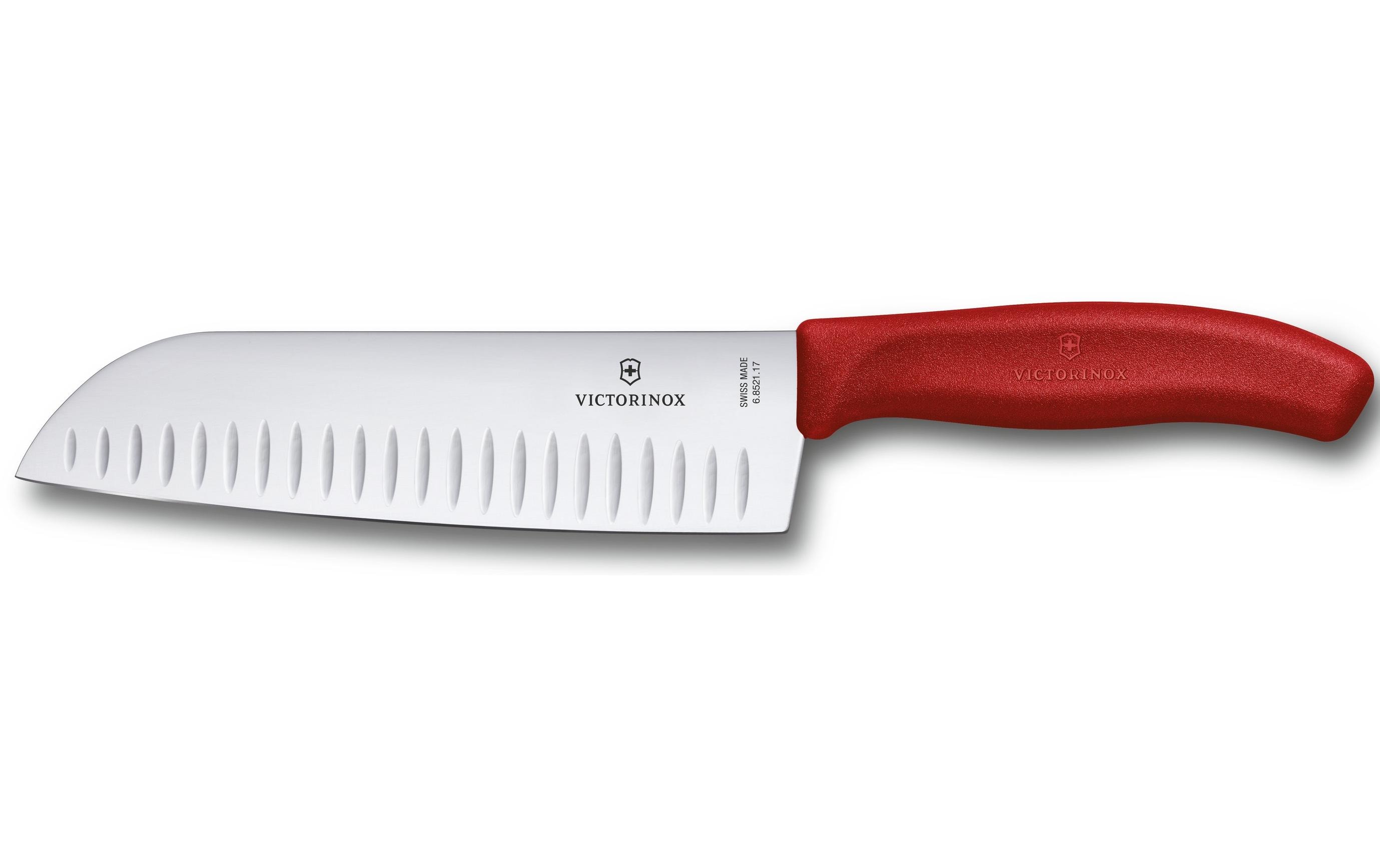 Santokumesser Swiss Classic Rot/SilberMesser für Santoku