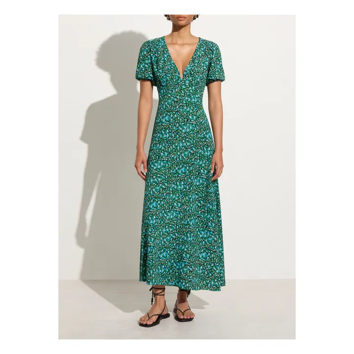 Faithfull the Brand Robe Las Mayas Midi | Bleu Vert