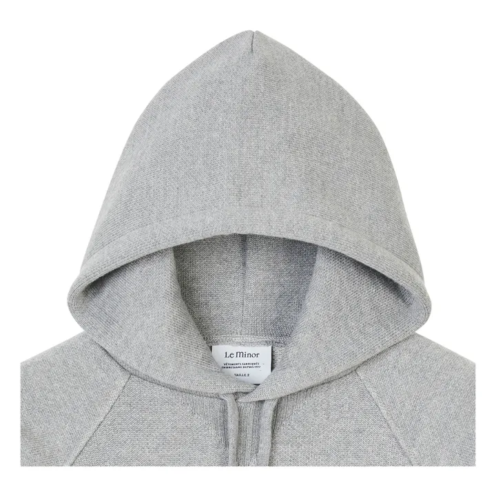 Le Minor Hoodie Mixte Laine Mérinos | Gris