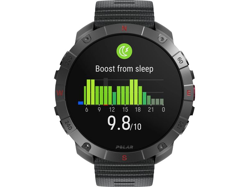 POLAR GPS-Sportuhr Grit X2 PRO Titan Braun Sportuhr mit optischer Pulsmessung und Smartwatch-Navigation