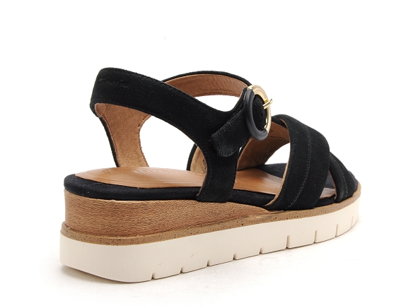 Tamaris nu pieds plats femme 28202 42 velours bleu