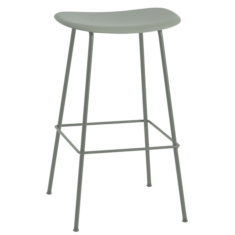 Muuto Fiber Tube barkruk 75cm Dusty Green