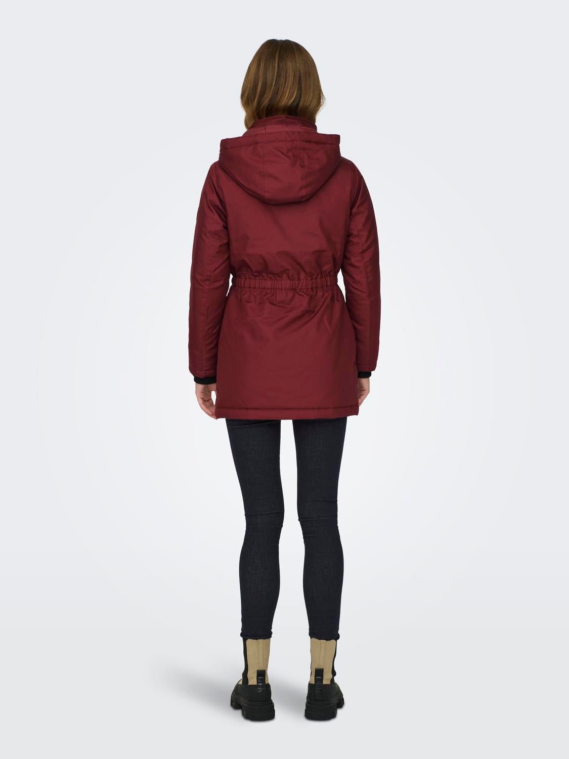 ONLMIE Langer Parka Fired Brick