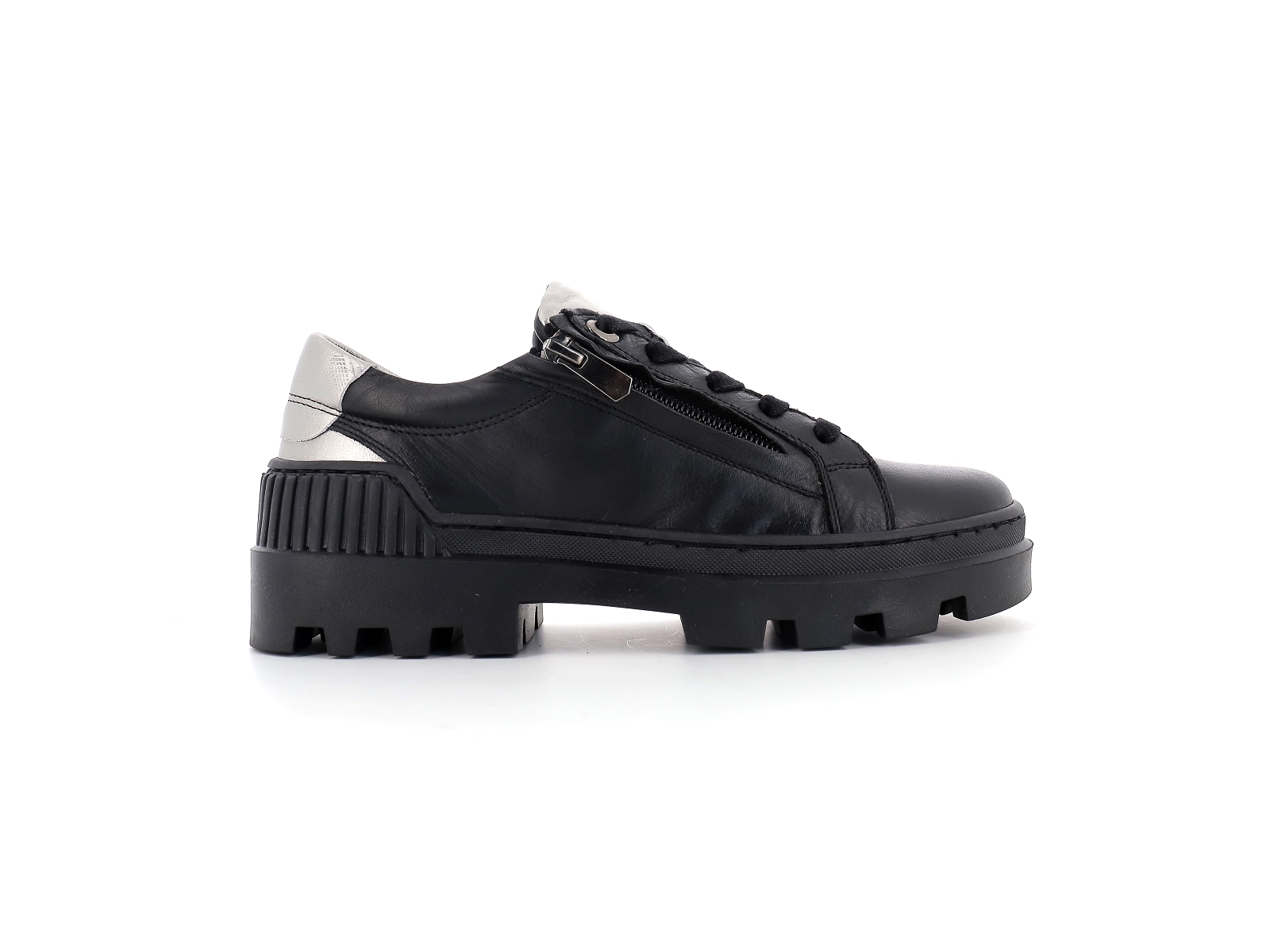 Metamorf ose-MALECOURT Cuir Noir Argent