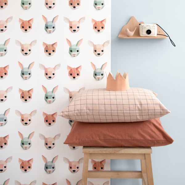 Studio Ditte Bosdieren Behang IJsblauw
