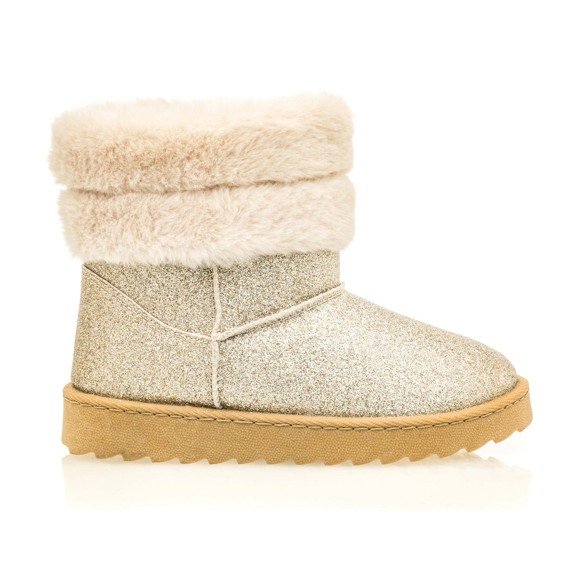 Bottines Fille or