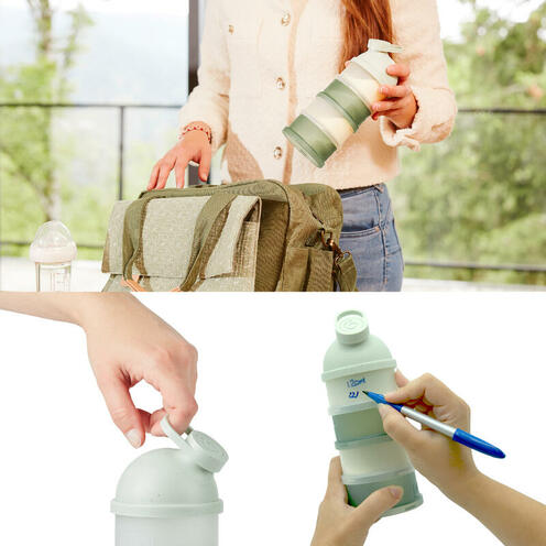 Boîtes doseuses de lait en poudre Babydose Mineral Green - BABYMOOV