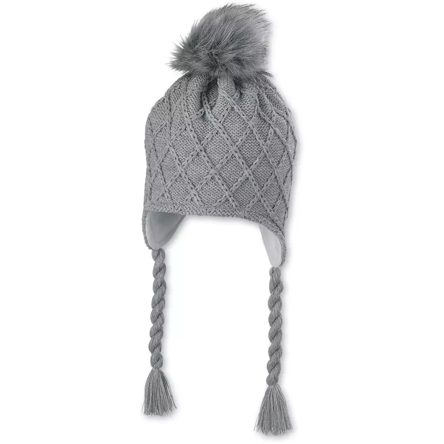 Sterntaler Strickmütze silber melange