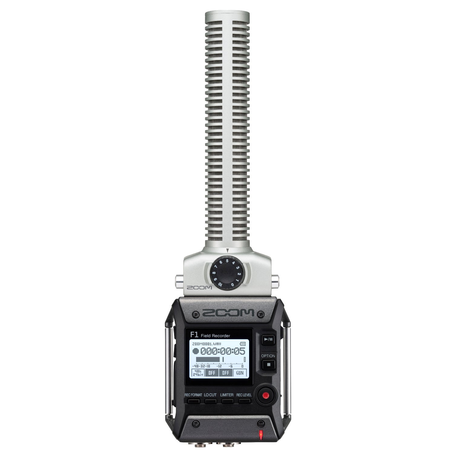 Zoom F1-SP field recorder met shotgun-microfoon