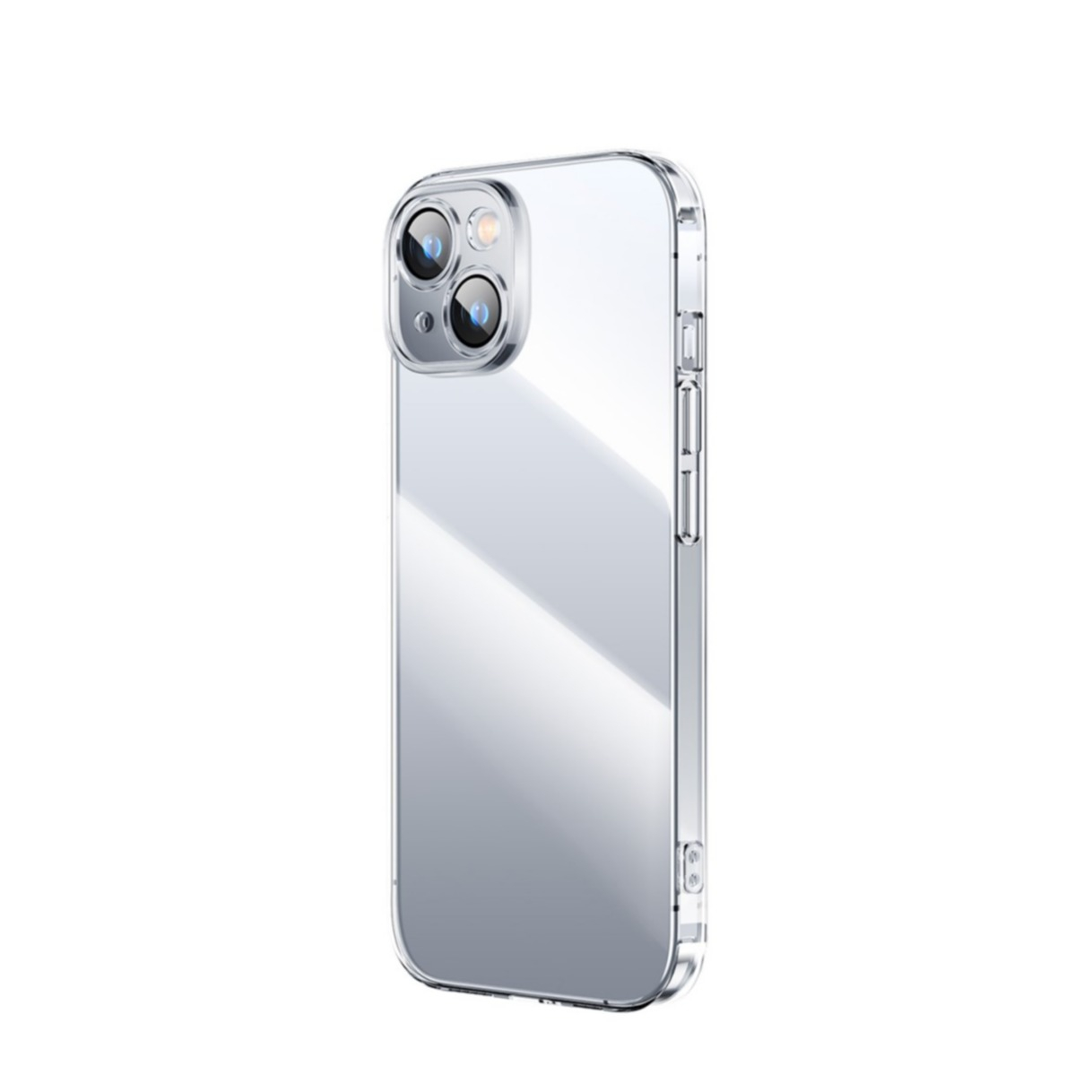 iPhone 15 Simple II Gummi Case Hülle mit Kameraschutz - Transparent