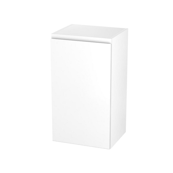 Meuble haut de cuisine avec 1 porte GoodHome Garcinia blanc brillant L. 40 x H. 72 cm